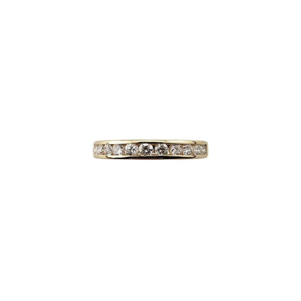Vintage 14 Karat Yellow Gold and Diamond Wedding/Anniversary Band Ring #11665